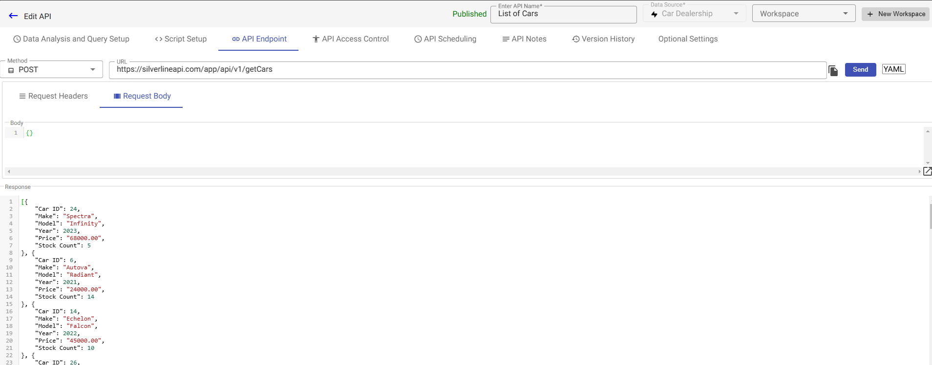 Step 3 – Build a new API – Silverline API